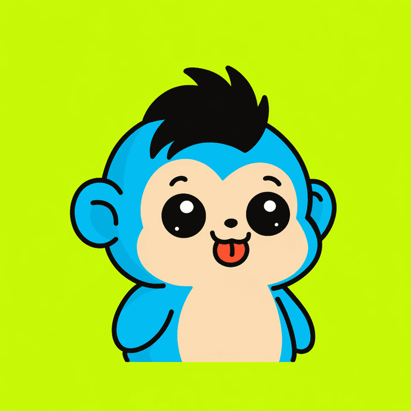 HoodMonkey #003 - Blue Mohawk