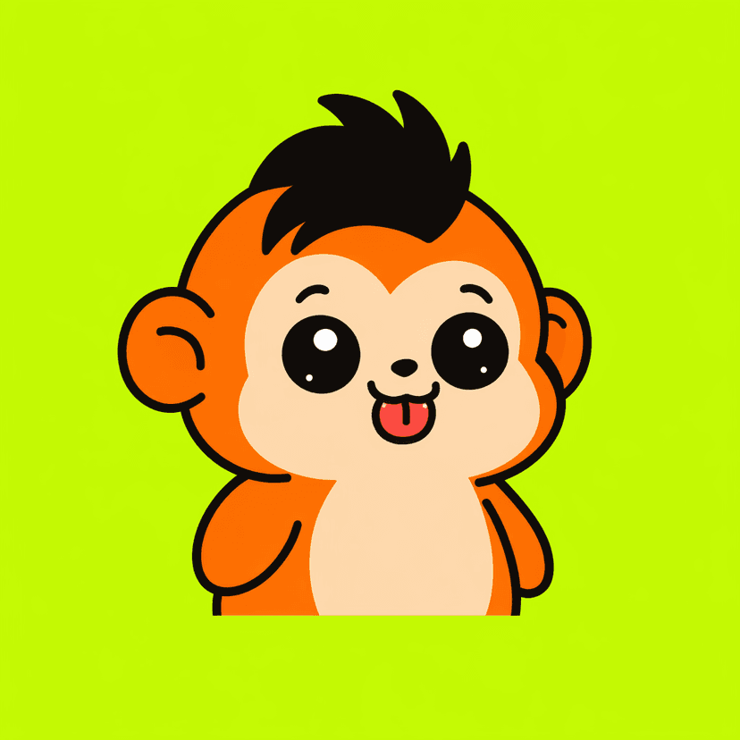 HoodMonkey #007 - Orange Mohawk