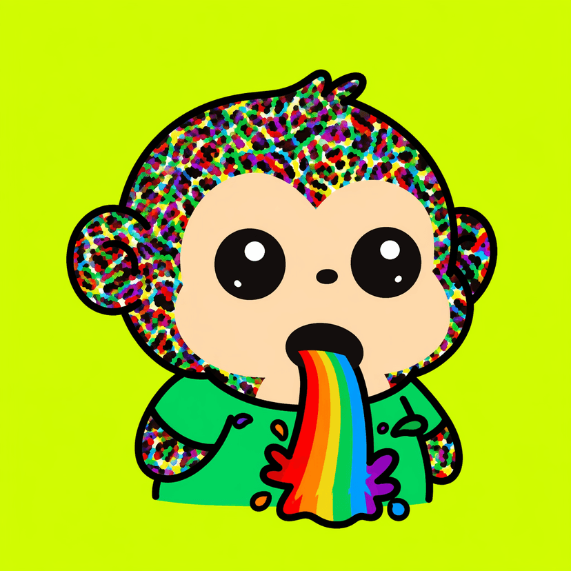 HoodMonkey #012 - Rainbow Vomit